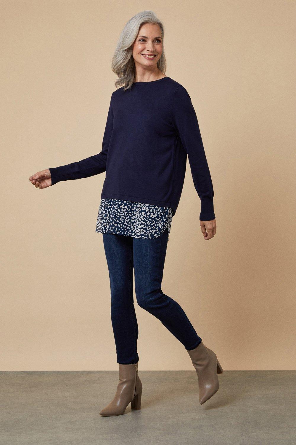 Wallis navy jumper sale