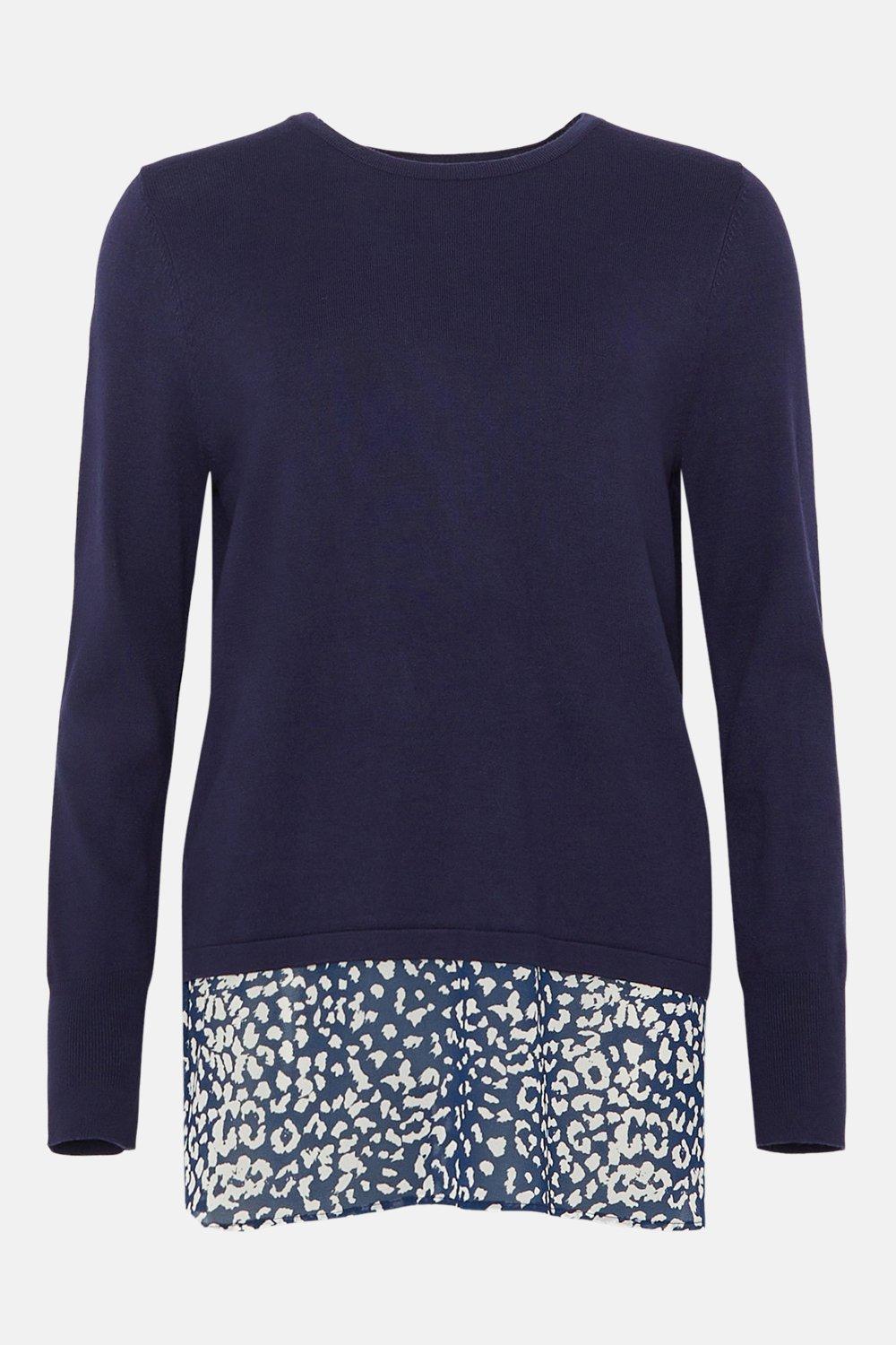 Wallis shop navy jumper