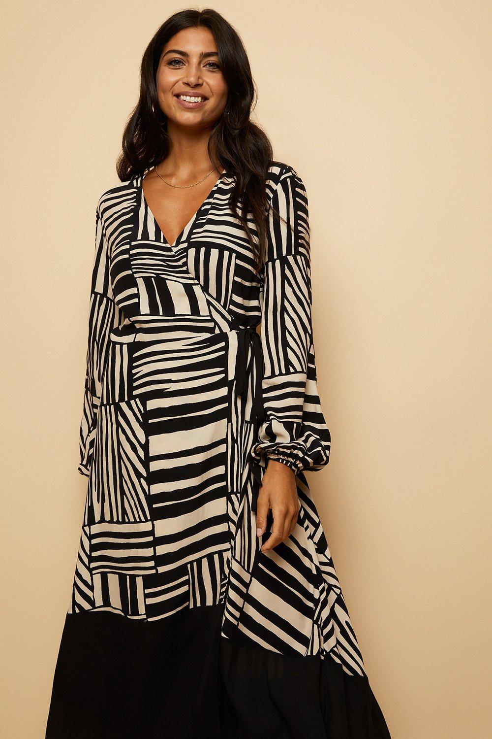 coast black and white maxi dress