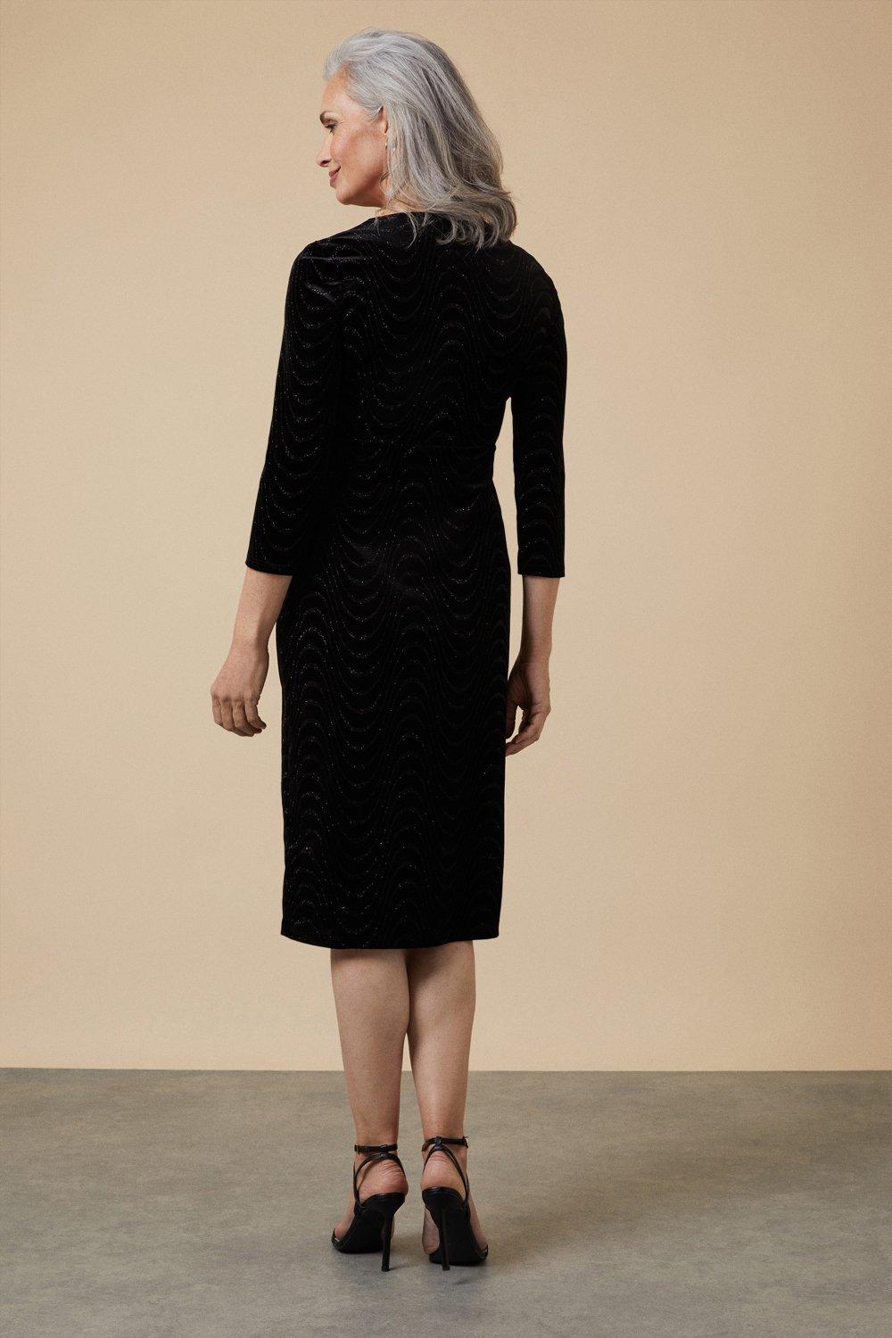 wallis black velvet dress