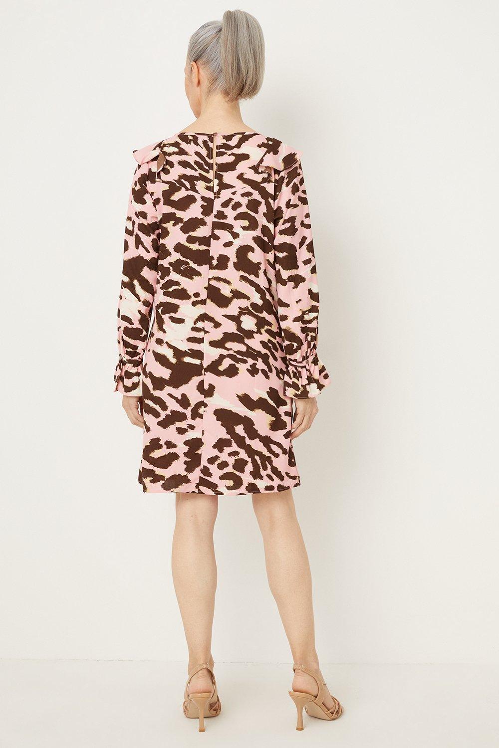 Wallis pink animal print dress sale