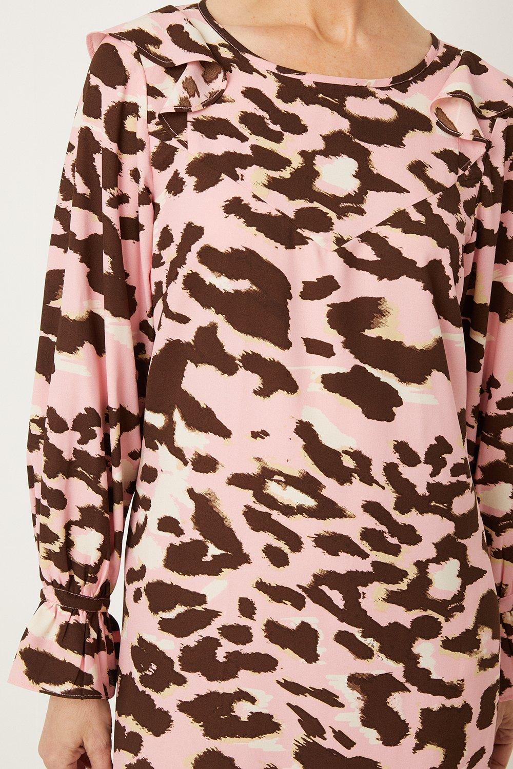 Wallis pink clearance animal print dress