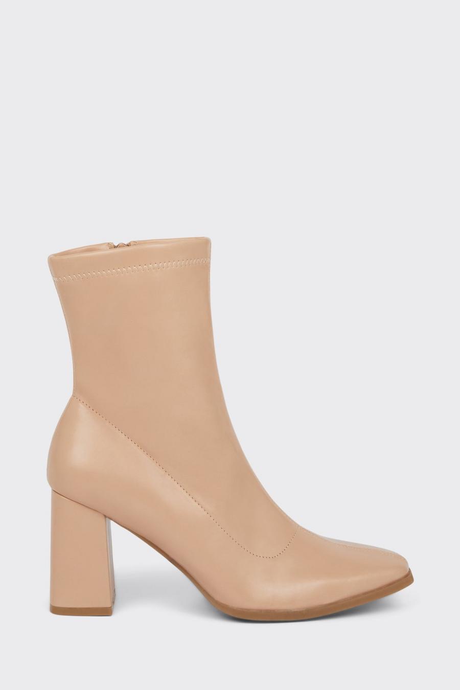 Monaco Stretch Heeled Ankle Boots
