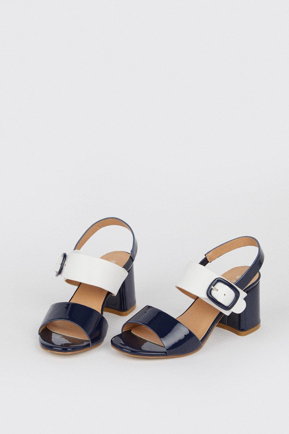 Navy wide cheap fit sandals