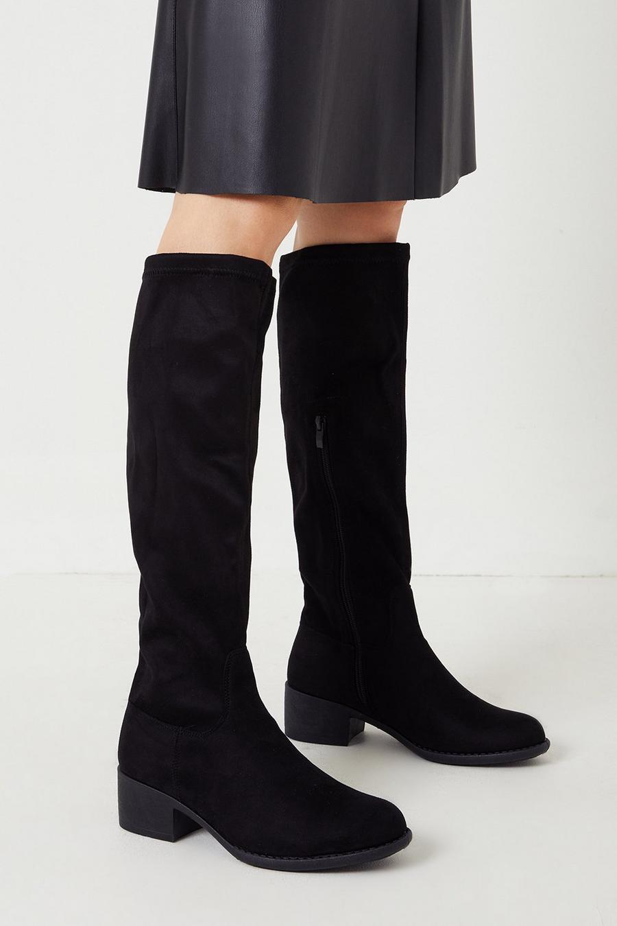 Wide Fit Kassidy Stretch Knee High Boots