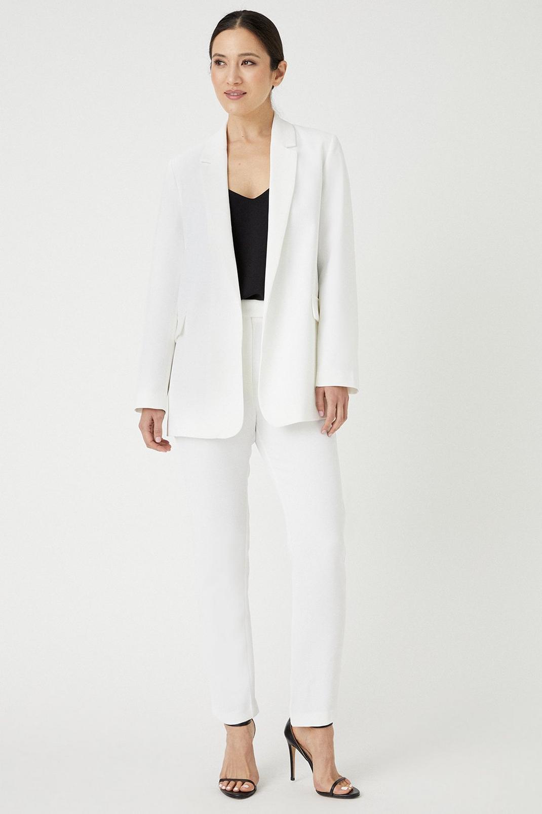 White Tapered Trousers image number 1