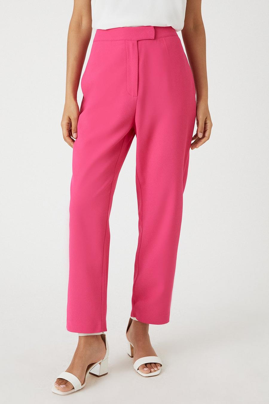 Petite Pink Tapered Trousers