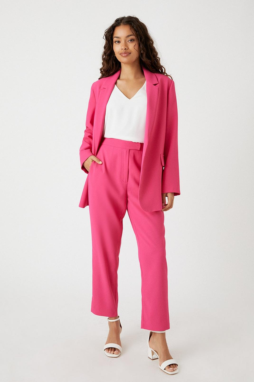 Petite Pink Relaxed Blazer image number 1