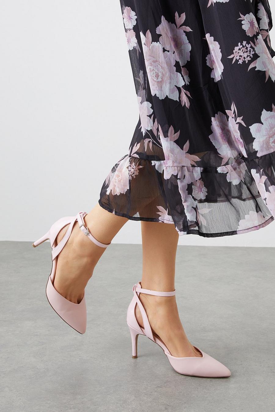 Esme Back Strap Detail Pointed Stiletto Court Shoes