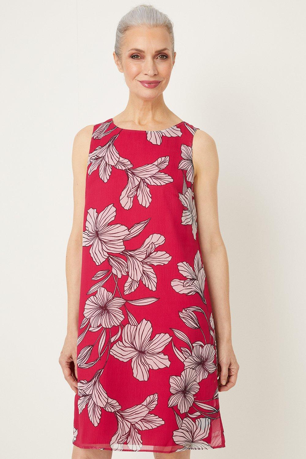 Wallis pink 2025 floral shift dress