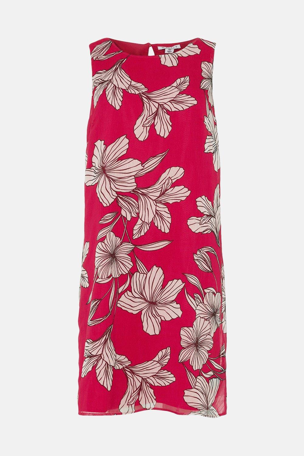 Pink Floral Shift Dress Wallis EU