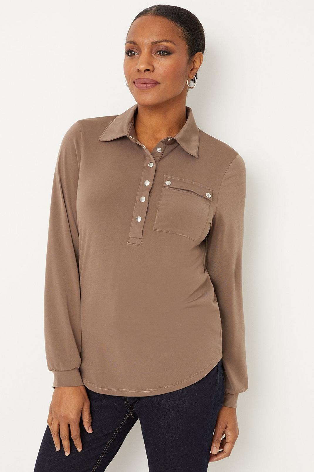 Mink Jersey Pocket Shirt image number 1