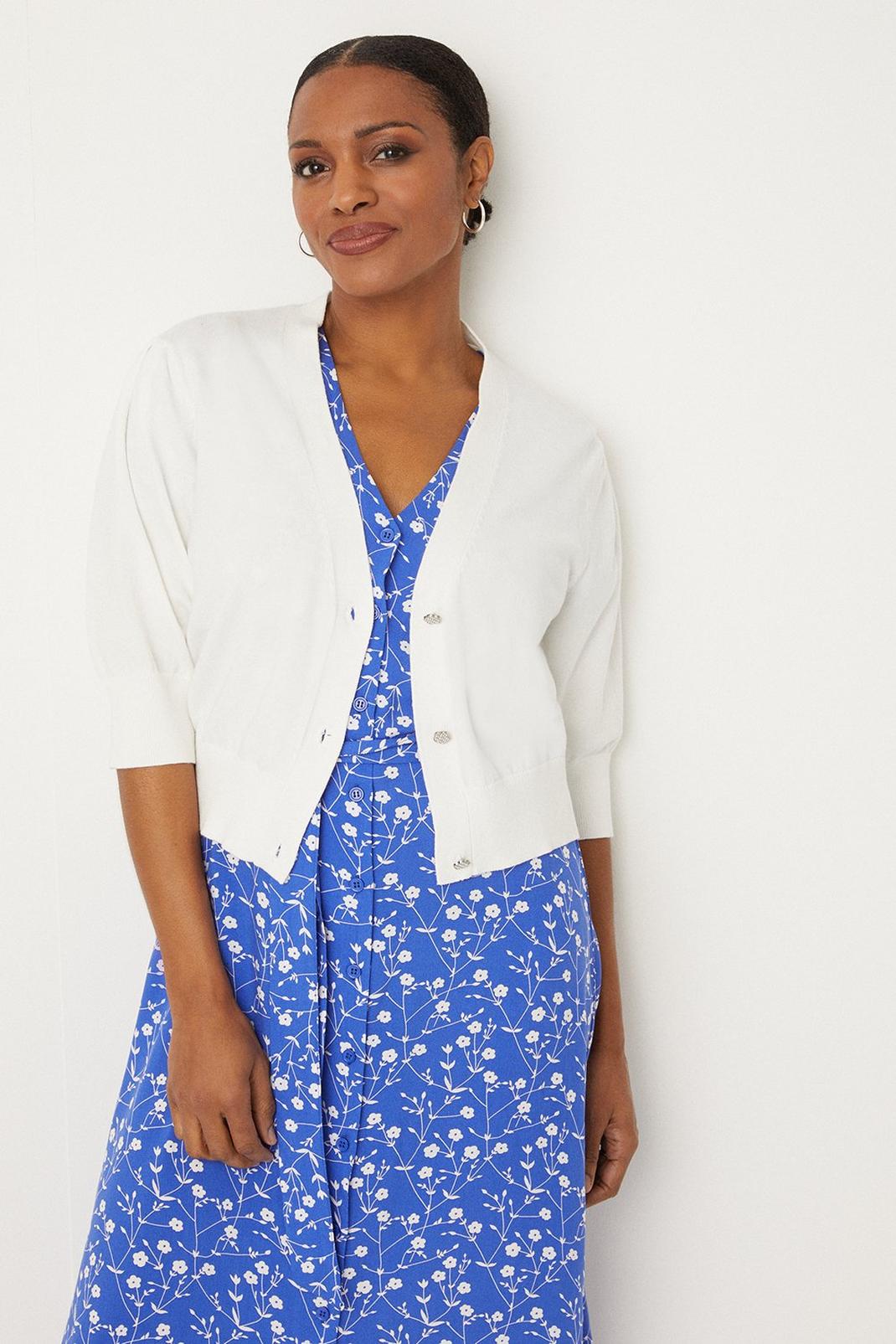Ivory Button Up Cardigan image number 1