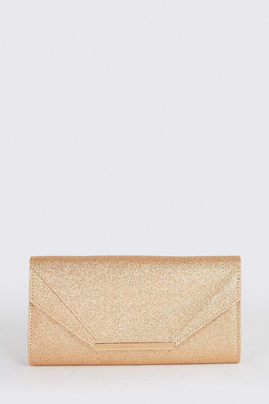 Glitter Metal Trim Envelope Bag