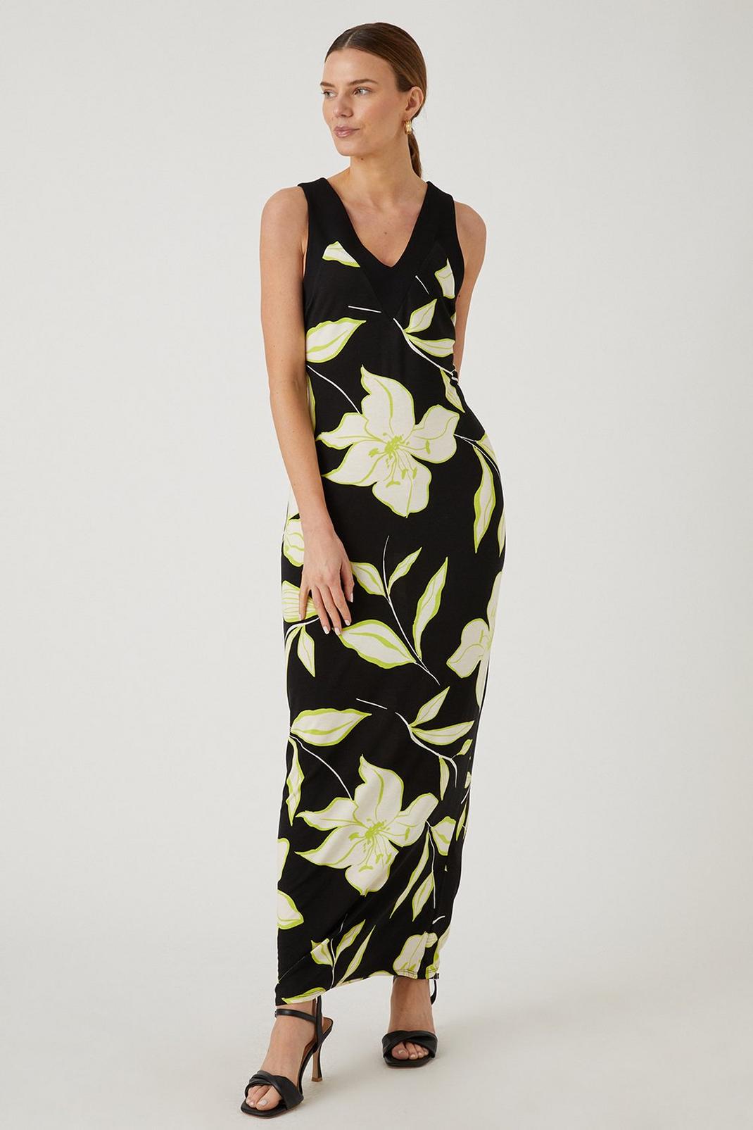 Mono Black Lily Jersey Maxi Dress image number 1