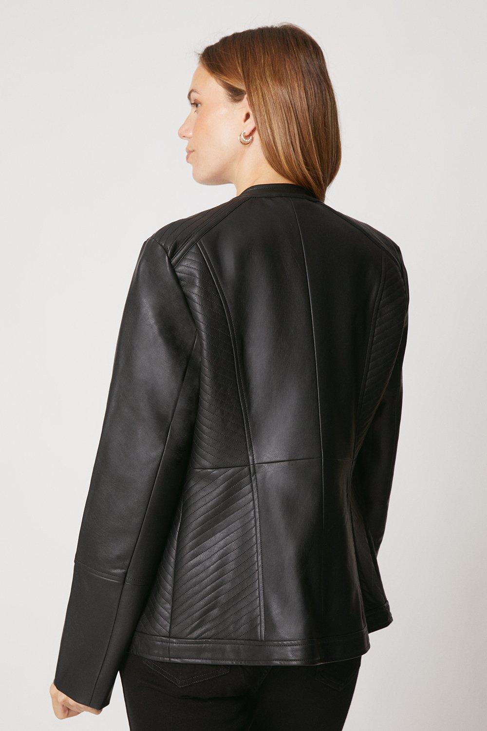 Wallis black shop faux leather jacket