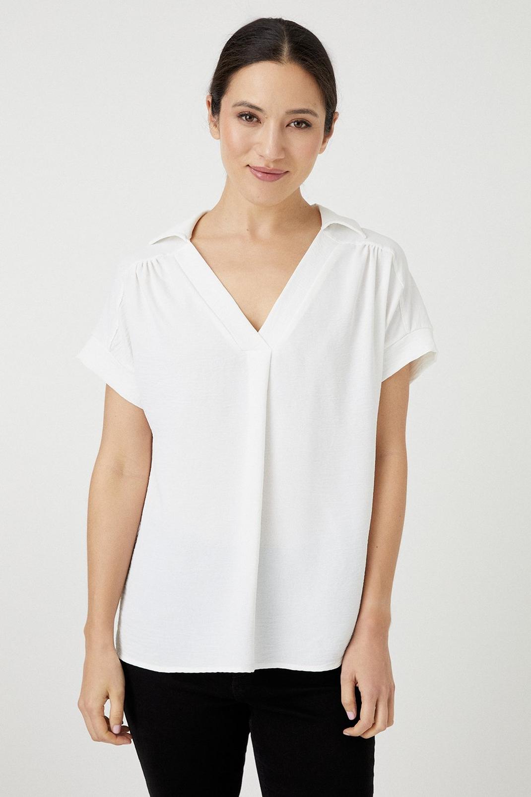 Ivory Short Sleeve Overhead Shirt image number 1