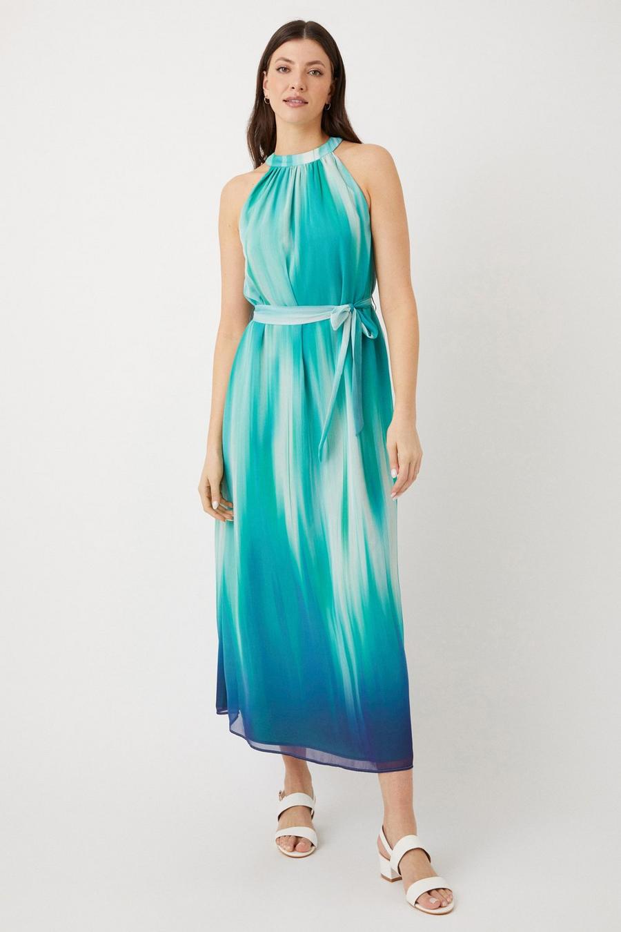 Tall Aqua Ombre Maxi Dress