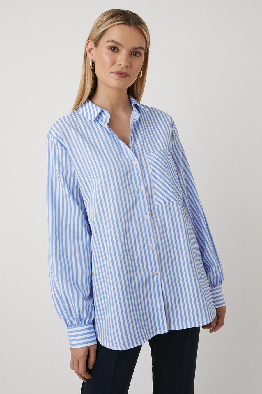 Blue Striped Pocket Shirt
