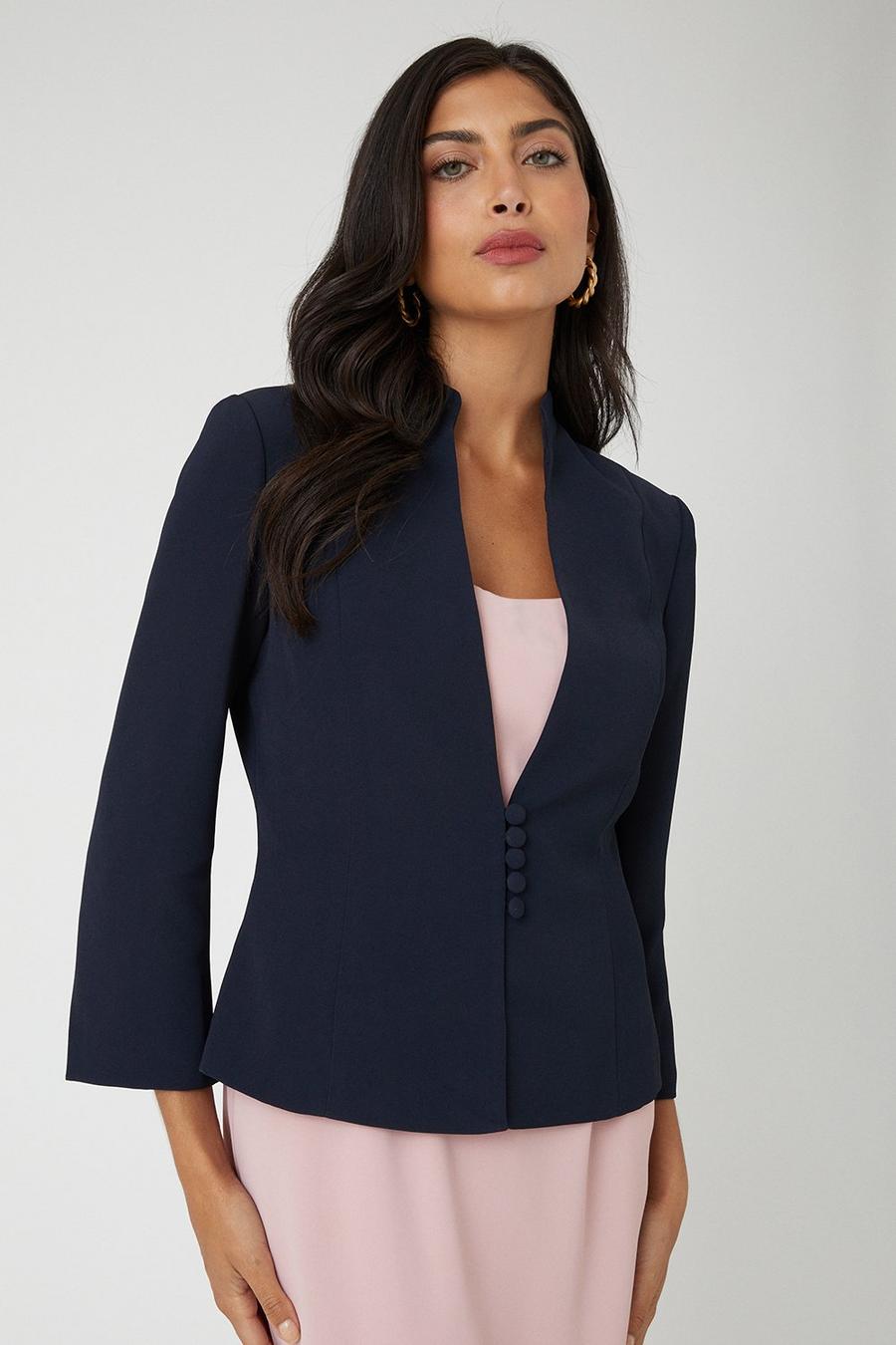 Button Detail Occasion Jacket