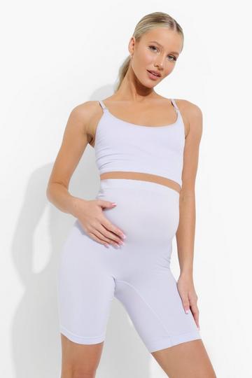 Purple Maternity Seamless Longline Nursing Bra
