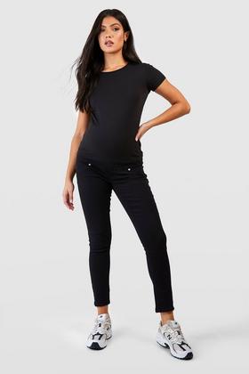 Maternity Black Coated Skinny Jeans
