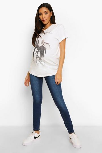 Maternity Over The Bump Skinny Leg Jeans dark blue