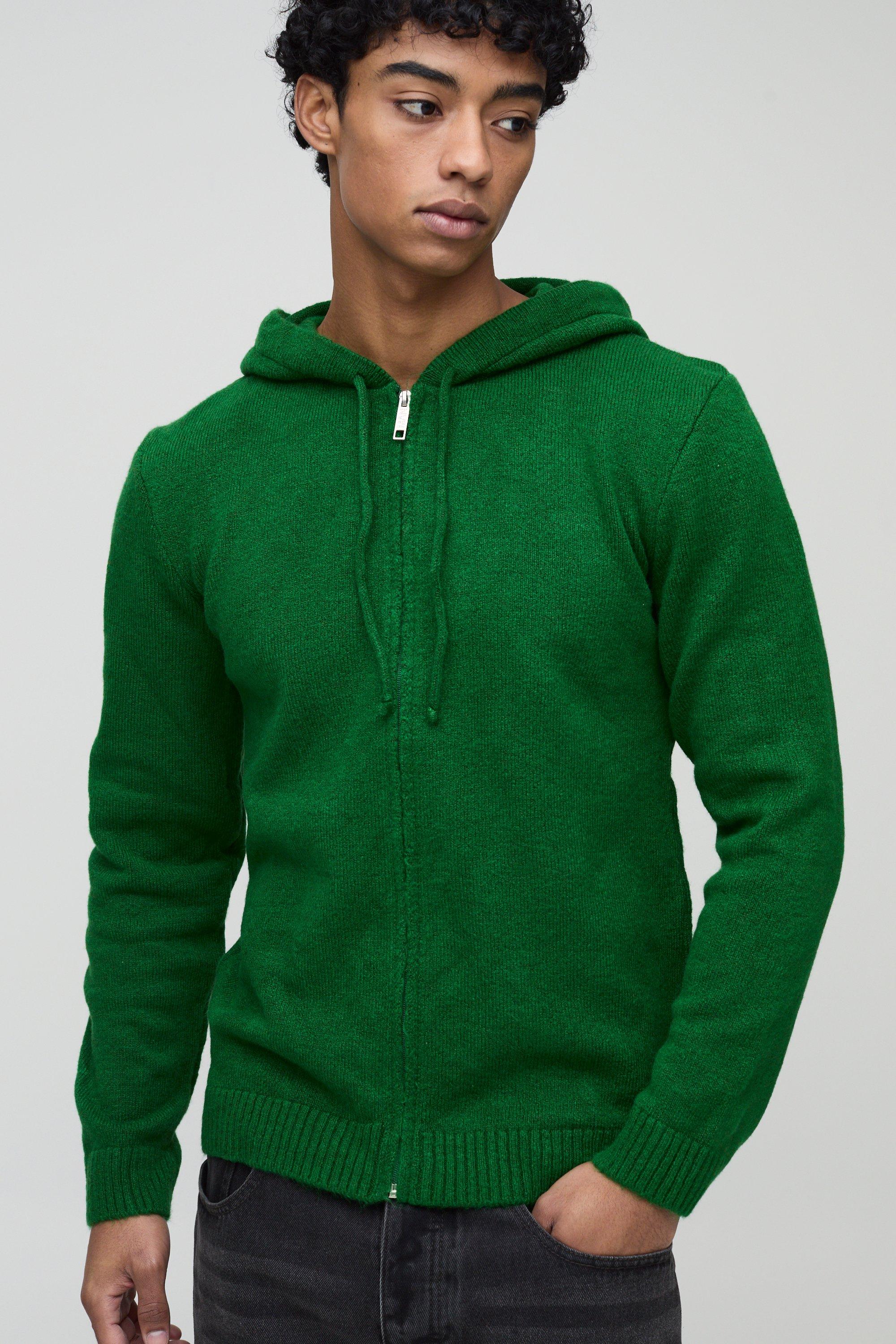 Oversized Boxy OFCL Brushed Ombre Stripe Knitted Zip Through Oversized Boxy OFCL Brushed Ombre Stripe Knitted Zip Through