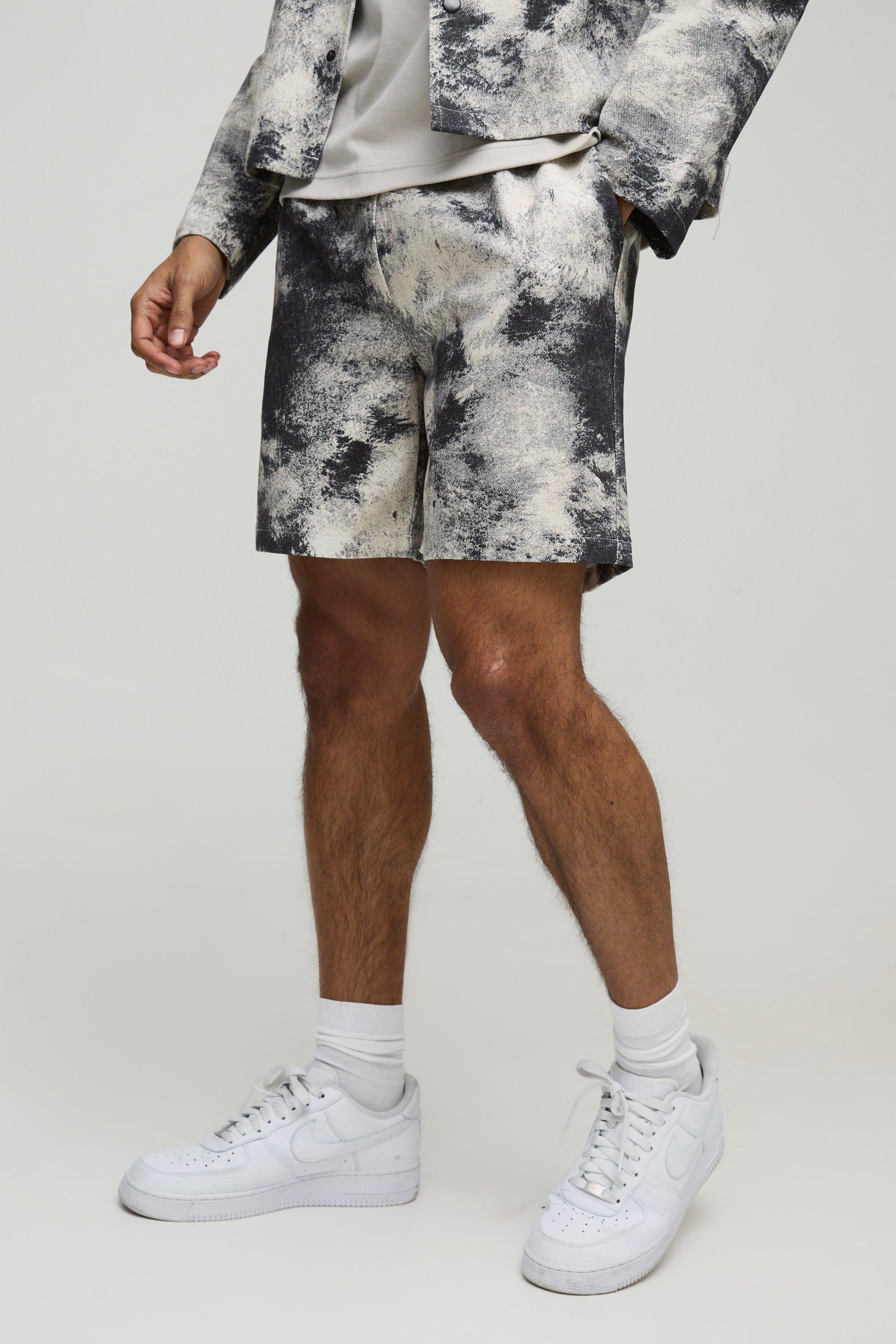 4Hunnid Komfort Kollection Red Pigment Dye Sweat Shorts