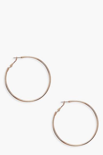 Gold Metallic 6cm Hoop Earrings