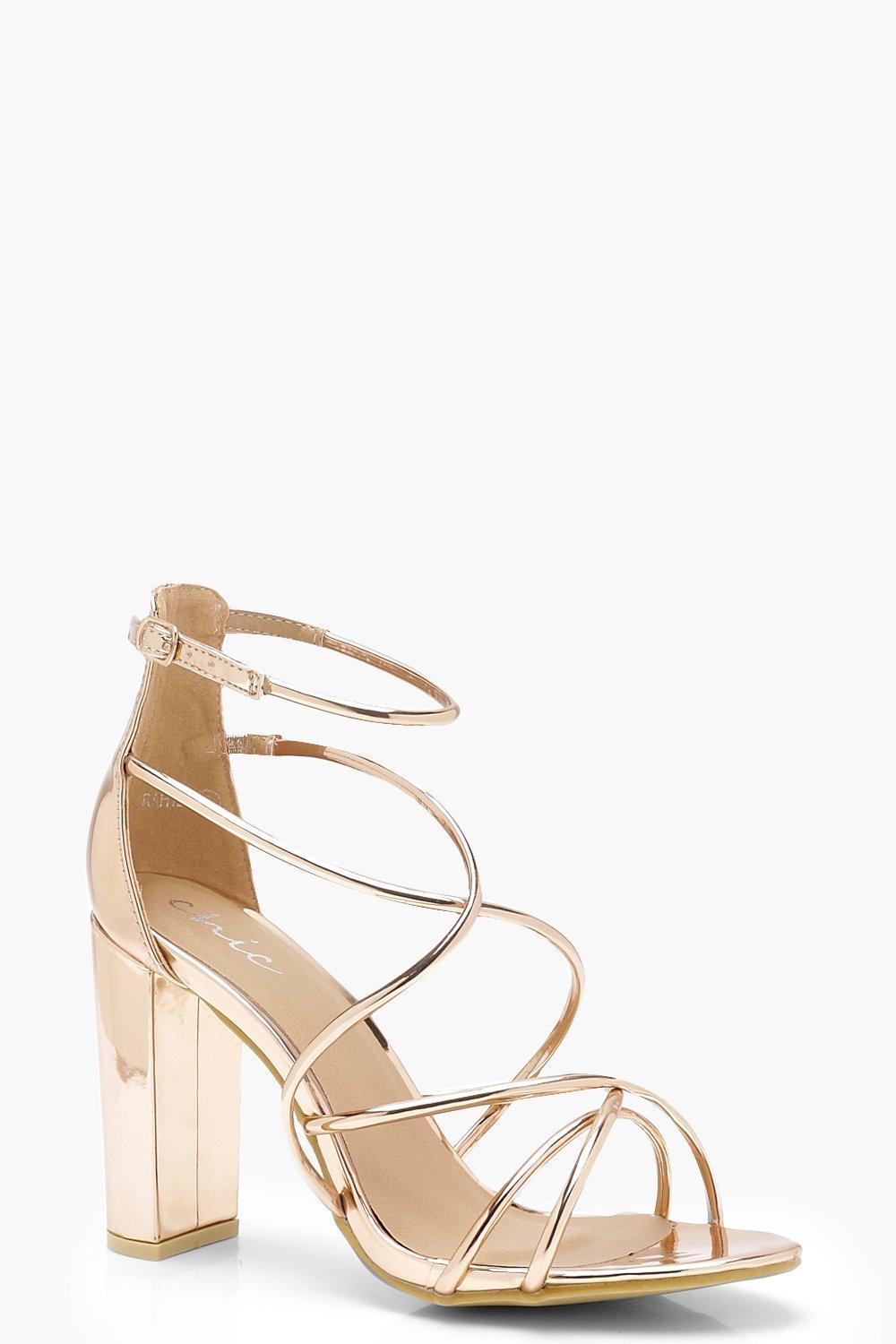 boohoo rose gold shoes