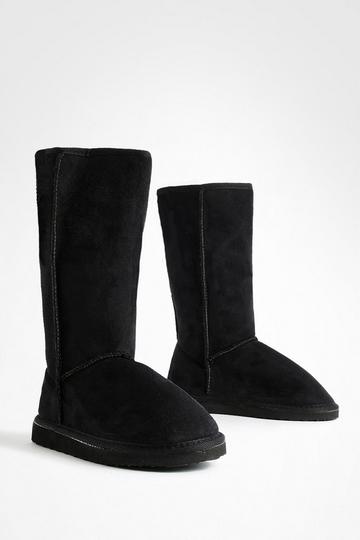 Calf High Cosy Shoe Boots black
