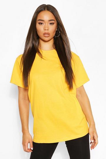 Mustard Yellow Basic Boyfriend T-shirt