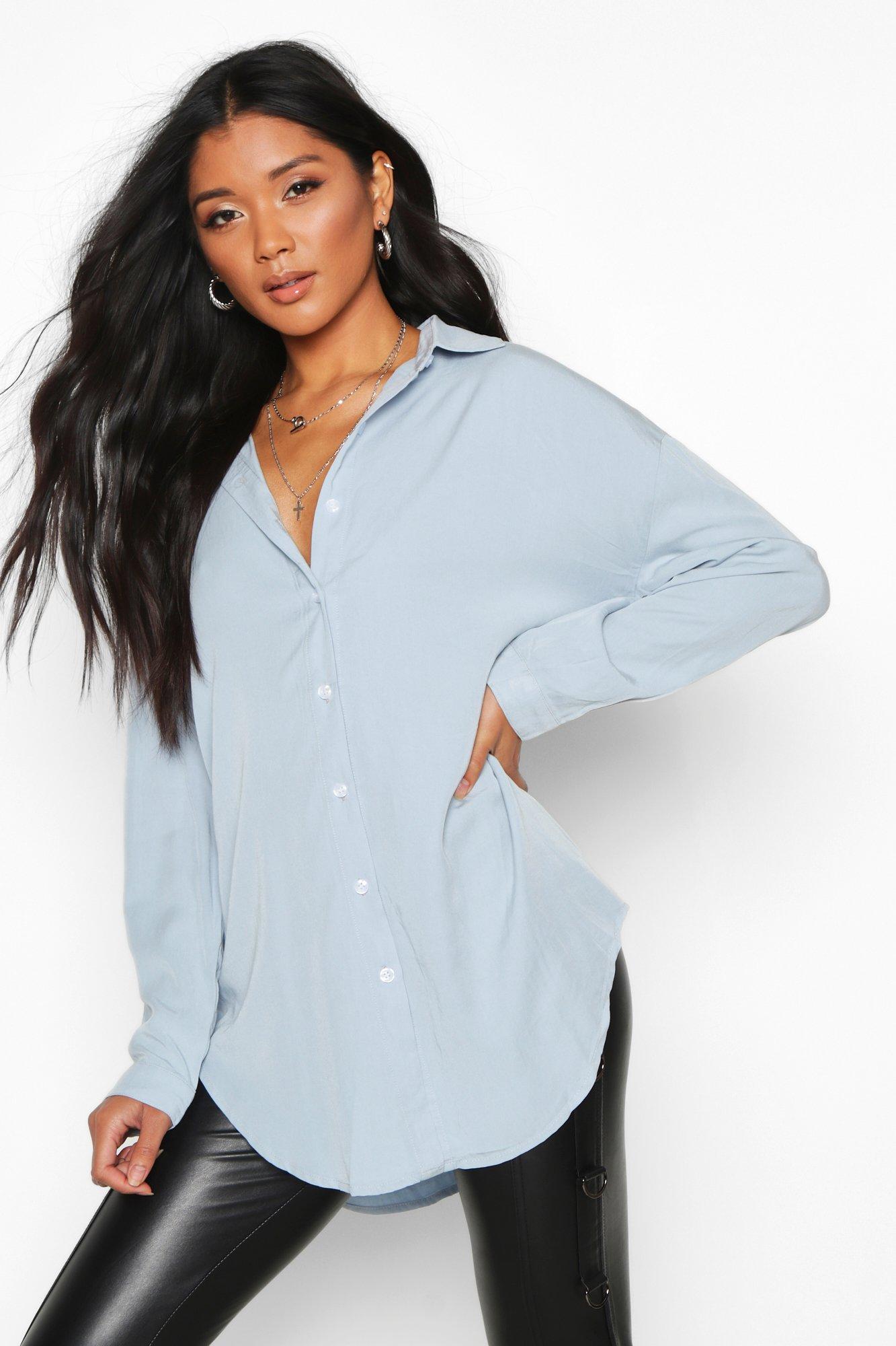 ladies pale blue shirt