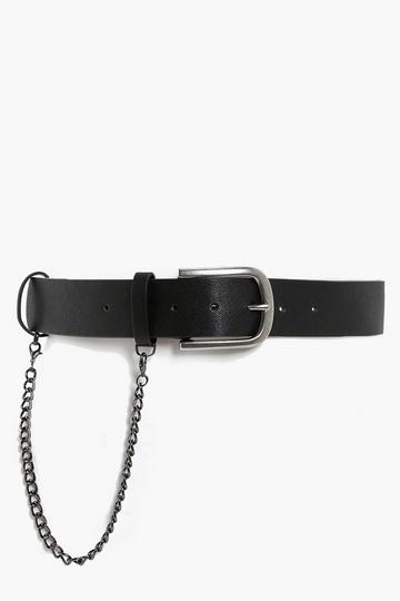 Chain Detail Boyfriend Belt black