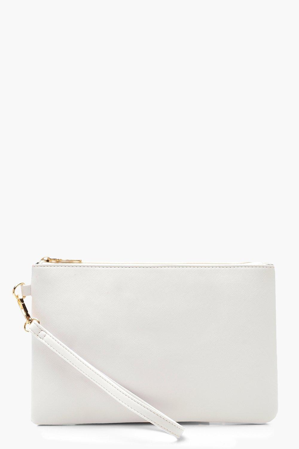 Black and ivory online clutch bag