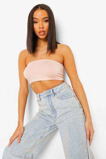 Basic Jersey Knit Tube Top nude