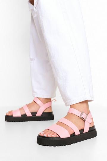Pink Double Strap Sporty Dad Sandal