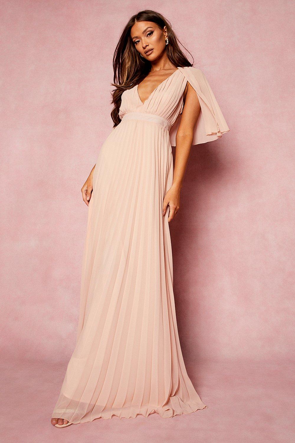 Metallic pink prom clearance dress