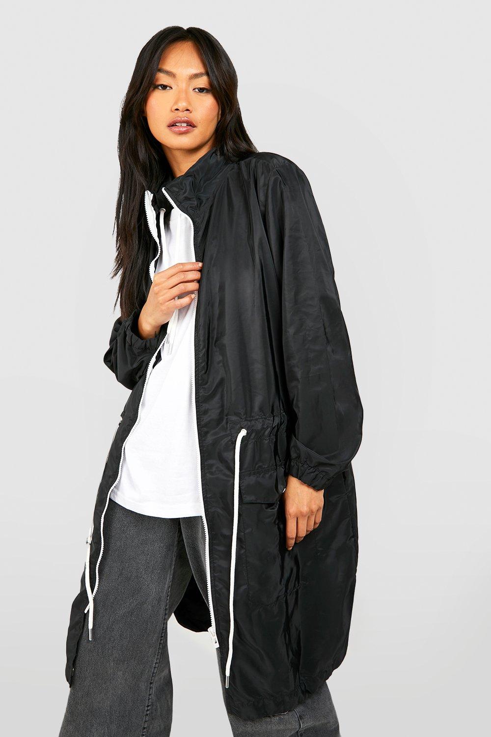 Clear raincoat clearance boohoo