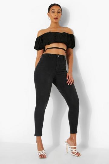 Black Super High Waist Disco Jeggings