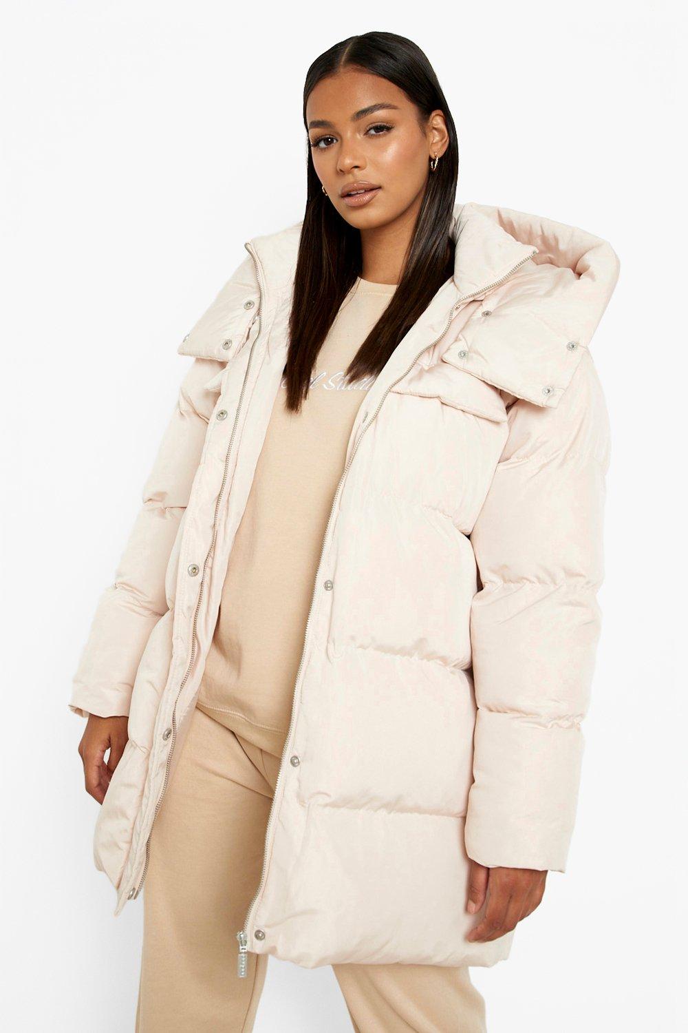 ecru padded puffer jacket