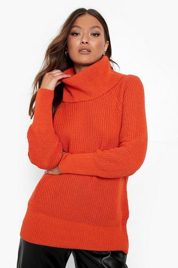 Roll Neck Jumper rust