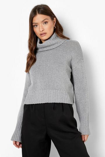 Roll Neck Jumper grey