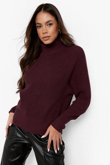 Roll Neck Jumper berry