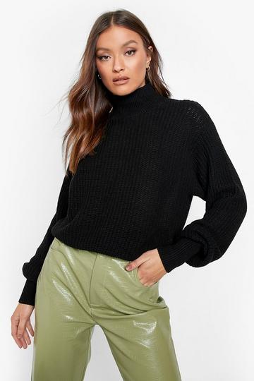 High Neck Jumper black
