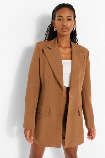 Tailored Fitted Blazer camel