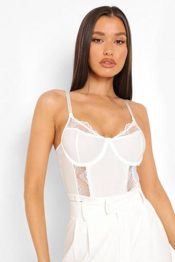 Lace Bodysuit white