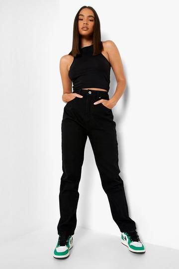 Black Basics High Waisted Mom Jeans