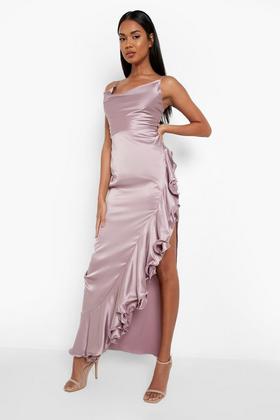 Multi-way Slinky Maxi Dress / Claret – Style Cheat